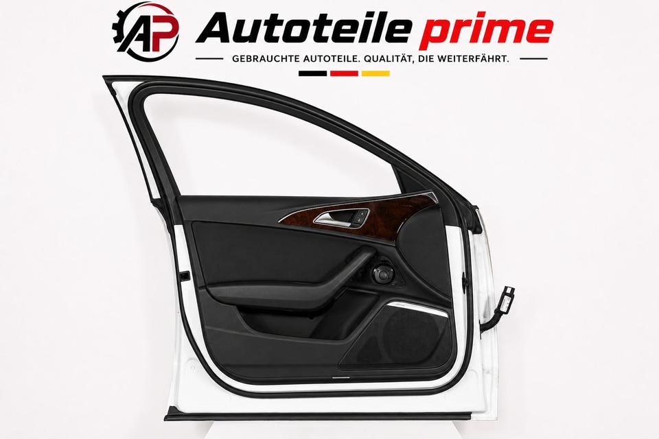 Audi A6 4G C7 Tür vorne links LY9C Ibisweiß Original 2014 M05 – Bild 2