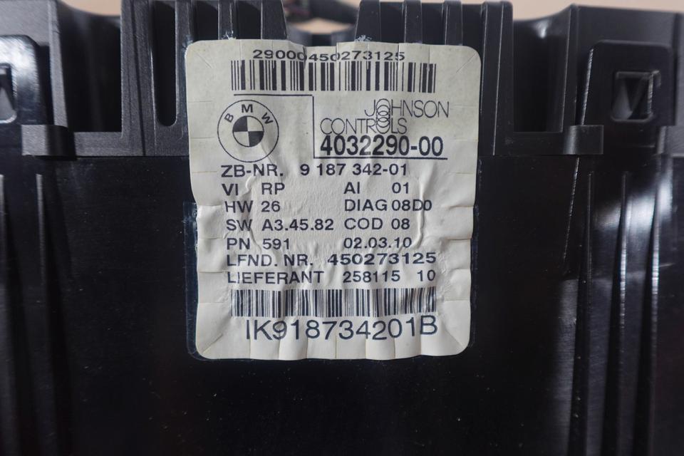 BMW E90 E91 320i Kombiinstrument Tacho 9187342 49Tkm M06 – Bild 4