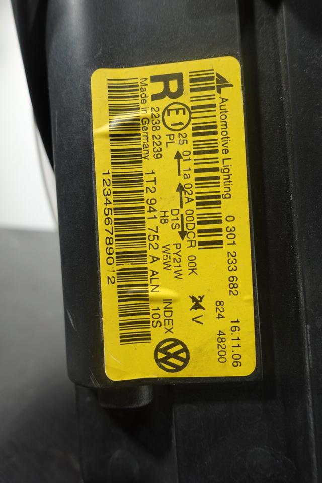 VW Touran 1T Xenon Scheinwerfer Rechts Original 2006–2010 M39 – Bild 16