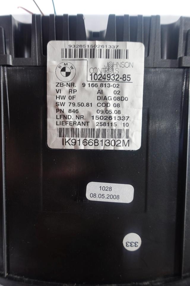 Original BMW E81 E87 Kombiinstrument Tacho 9166813 1024932-85 M31 – Bild 7