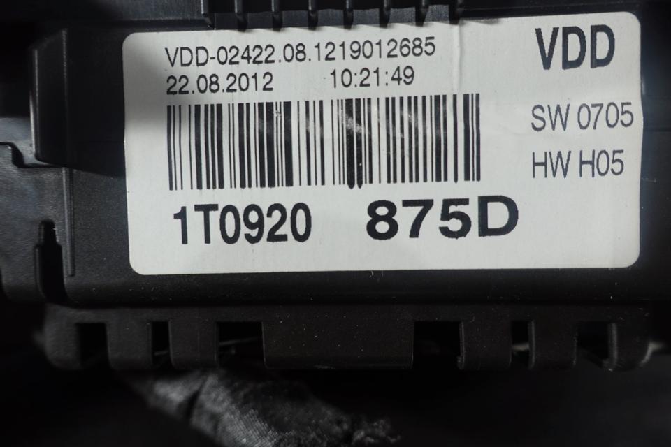 Original VW Touran 1T Kombiinstrument Tacho 1T0920875D VDO M38 – Bild 6