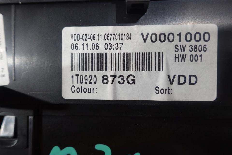 Original VW Touran 1T Kombiinstrument Tacho 1T0920873G VDO M39 – Bild 6