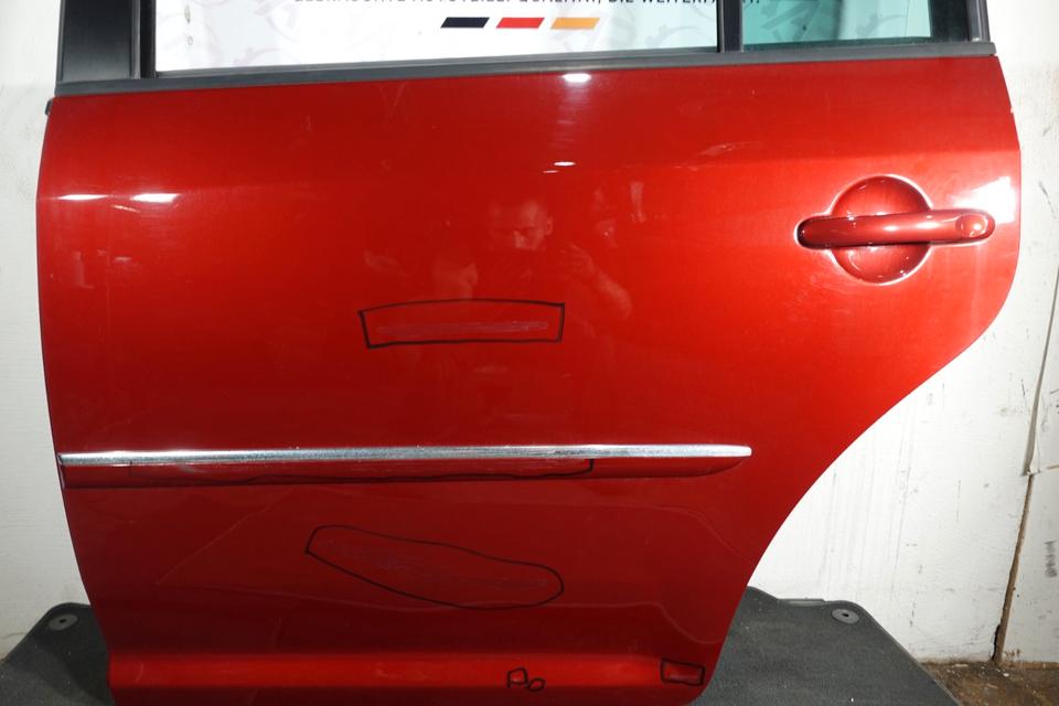 VW Touran 1T Tür hinten links Fahrerseite Rot A3W 2007 M39 – Bild 2