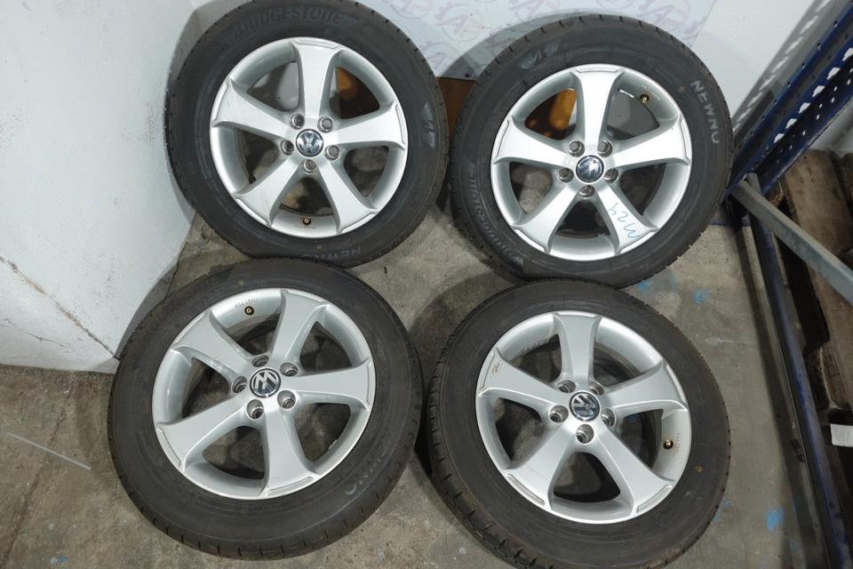 VW Alufelgen 16 Zoll Radsatz 205/60 R16 Bridgestone 4 Stück M24 – Bild 2
