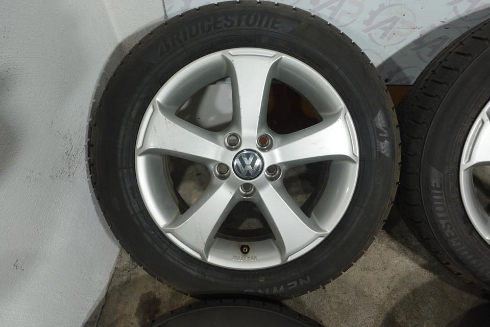 VW Alufelgen 16 Zoll Radsatz 205/60 R16 Bridgestone 4 Stück M24 – Bild 3