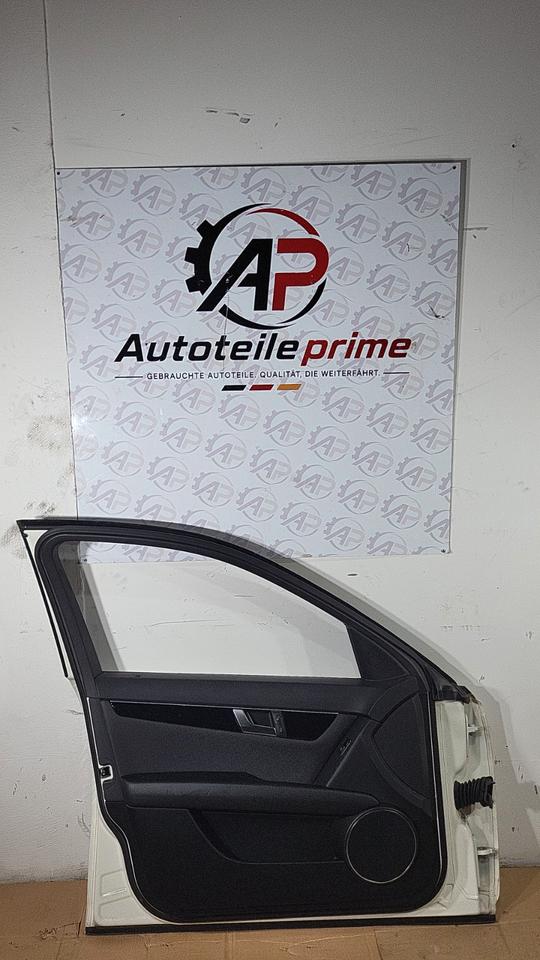 Mercedes C-Klasse W204 S204 Tür vorne links Fahrertür Weiß N18 – Bild 7