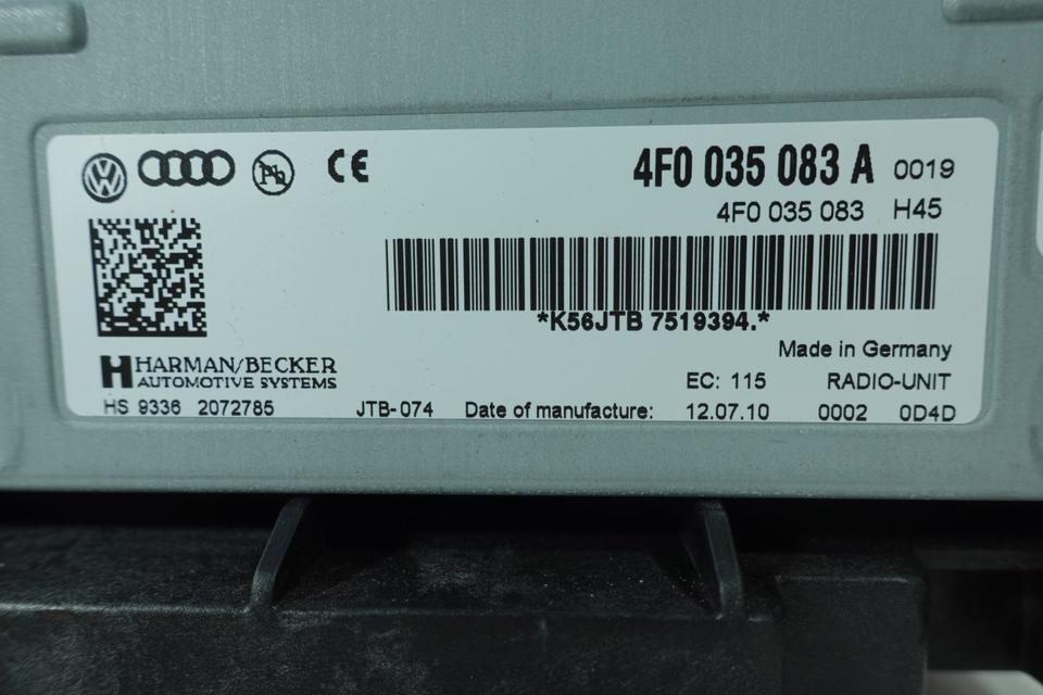 Audi MMI Radio Unit Harman Becker 4F0 035 083 A 8F0 919 129 B N13 – Bild 7