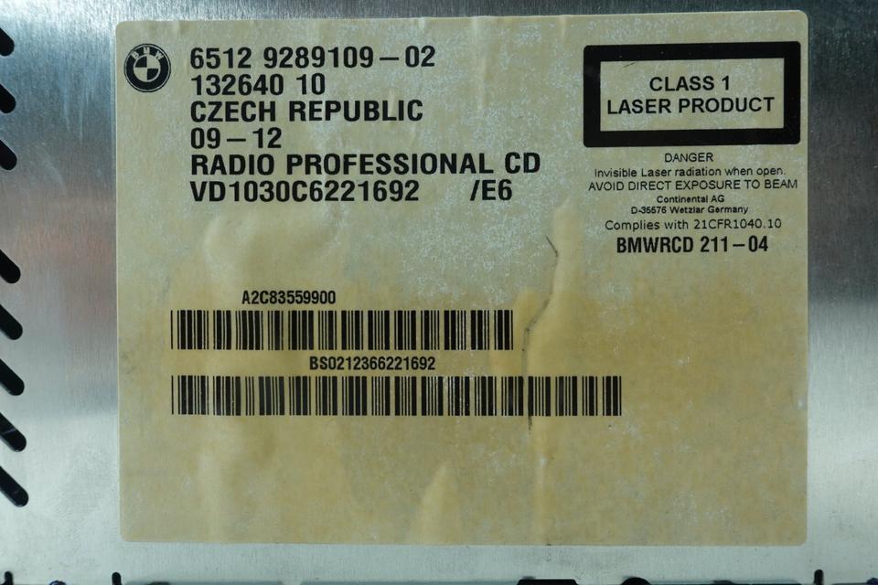 BMW Professional CD Radio E82 E87 E90 E91 E92 2012 M15 – Bild 3