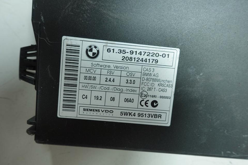 BMW 1er E87 CAS3 Steuergerät Schlüssel Startknopf 61359147220 M31 – Bild 8